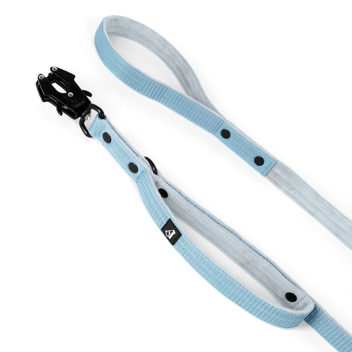 Hundstaff Guard Leash Black Edition Baby Blue