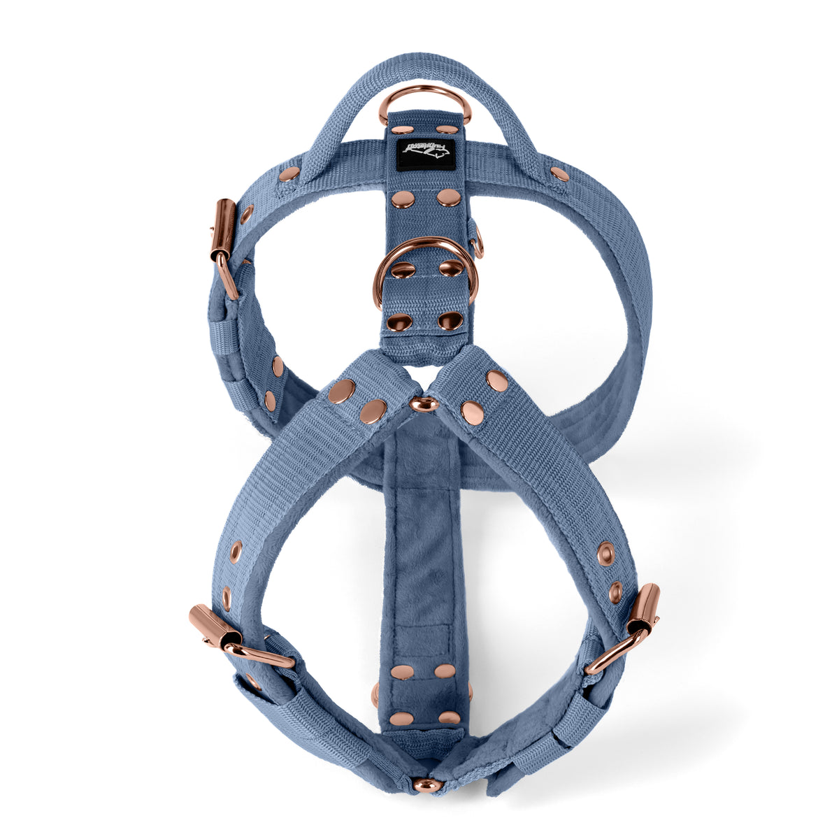 SALE Easy Walk Rose Edition Pastel Blue, Größe M, Breite 4 cm, Mit Griff, Roségoldene Extreme-Schnallen