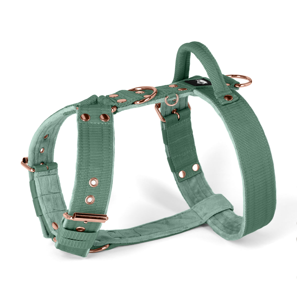 SALE Easy Walk Rose Edition Pastel Green, Größe M, Breite 4 cm, Mit Griff, Roségoldene Extreme-Schnallen